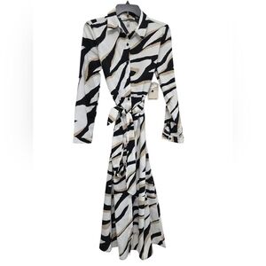 Harlow & Rose Long Sleeve Midi Dress Womens Dress Size Small